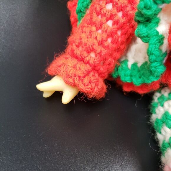 Crochet Doll 70s Retro Handmade Girl Christmas Gift Vtg Cottage Bedroom Decor - Picture 7 of 16